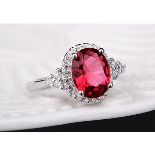 Real Natural Ruby Gemstone Open Resizable Rings for Women Genuine 925 Sterling Silver Luxury Ring Romantic Gift Fine Jewelry