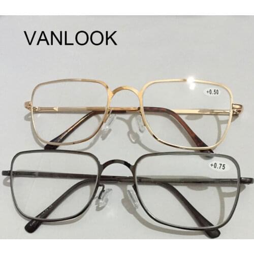 Reading Glasses Men Women +50 +75 +100 +150 +200 +250 +300 +350 +400 Stainless Steel Gold Black Silver Gunmetal