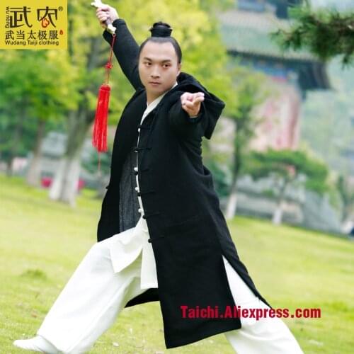 Wu Nong Wudang Tai chi clothing robes uniforms surplices men and women Hanfu Taijiquan clothing coat winter thick Robe