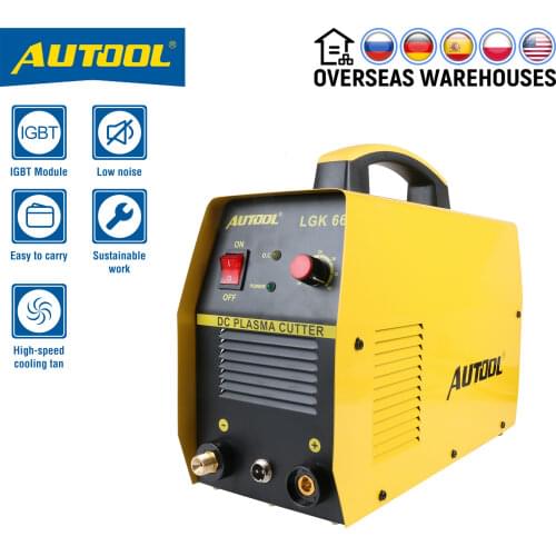 AUTOOL LGK66 Plasma Cutter IGBT DC Invertor Welding Air Plasma Cutting Machine ARC HF Oscillating Cut Metal 1-14mm 220V EU