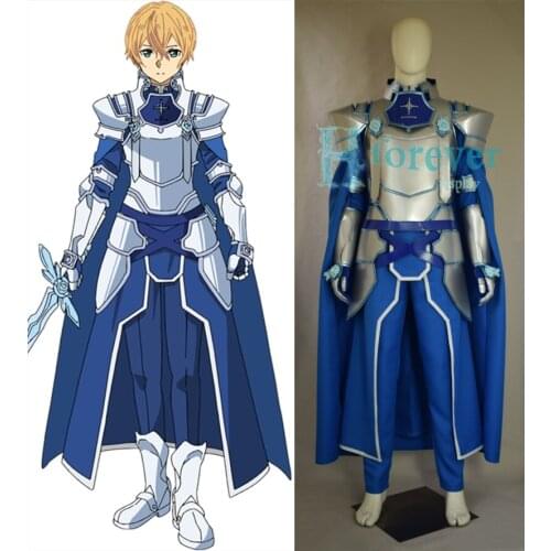 [Customized] Anime Sword Art Online Alicization Eugeo Battle Uniform Cosplay Costume Unisex For Halloween Carnival Free Shipping