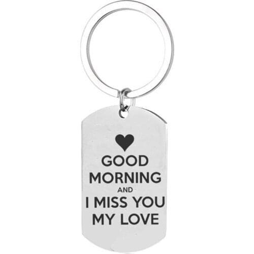 Valentines Day Gift Miss You Letter Keychain Birthday Gift for Boyfriend Girlfriend Present Anniversarie Gift