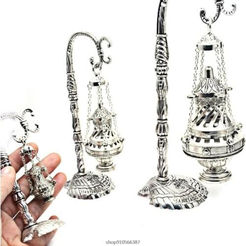 Antique Carved Incense Burner Cross Decoration Church Chapel Ornaments Prayer Religious Worship Supplies M3 21 Wholesales