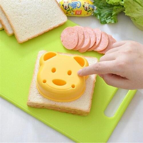 Sandwich Toast Bread Bear Shape Sandwich Mold Cutter Bread DIY Maker Smiley Toast Shapers Maker Baking Tool Kitchen Accessories