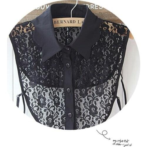 SIF 2016 HOT! women lace hook flower vintage faka shirt collar necklace choker collar