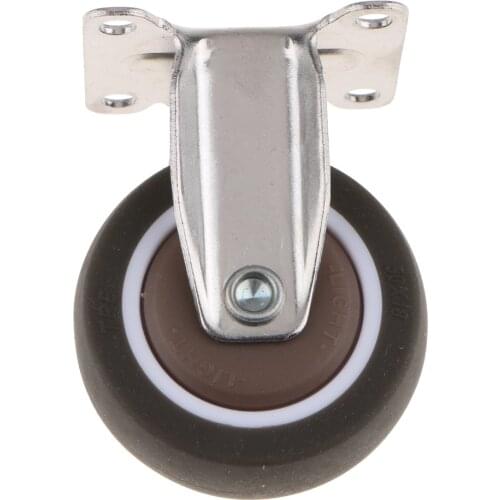 Heavy Duty Rubber Castor Trolley Wheel Industrial Caster Fixed Plate