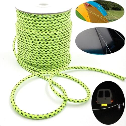 Reflective rope outdoor highlight Tent Canopy pull rope camping windbreak rope warning rope hand-made DIY fluorescent line