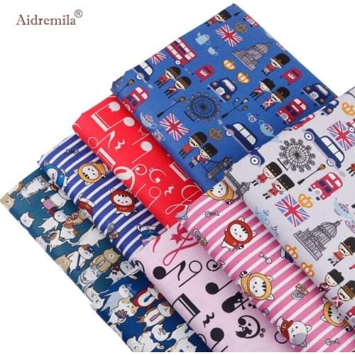 Cartoon Cat Series 8pcs/Bag Twill Cotton Fabric，Patchwork Cloth,DIY Sewing Quilting Fat Quarters Material For Baby&child
