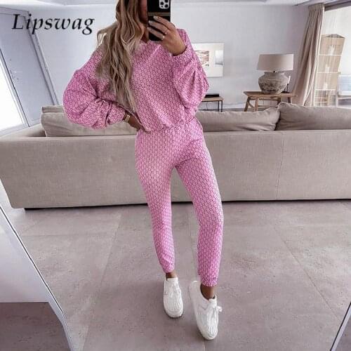 Autumn Women Casual Sportwear Two Piece Sets Fashion Hooded Tops And Pants Outfit Spring Long Sleeve Sweatshirt Tracksuit Suits