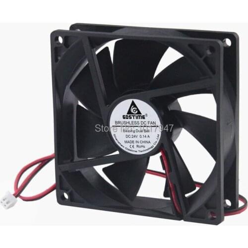 10 Pieces Lot Gdstime DC 24volt 2Pin Cooling Cooler Fan Ball Bearing 9225S 92mm x 25mm 9cm