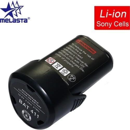 Melasta BAT411 Power Tools Battery For Bosch 10.8V 2000mAh Li-ion Drill 2 607 336 013, 2 607 336 014, 2 607 336 333 2.0Ah Li-ion