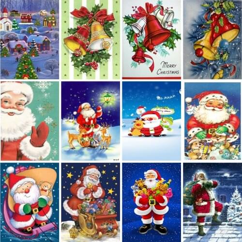Diamond Painting Diy 5d Christmas Animal Santa Claus Cross Stitch Kit Printing Christmas Home Decoration Handmade Gifts
