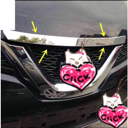 Car Cover Bumper Engine Trim Front Racing Grid Grill Grille Frame Edge 1pcs For Nissan X-Trail Xtrail T32/Rogue 2014 2015 2016