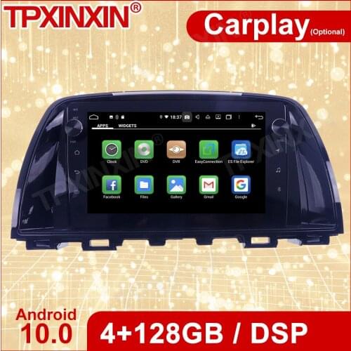 Wireless Carplay 2 Din Car Android 10 Stereo Receiver For Mazda Atenza 2015 GPS Radio Audio Recorder Head Unit