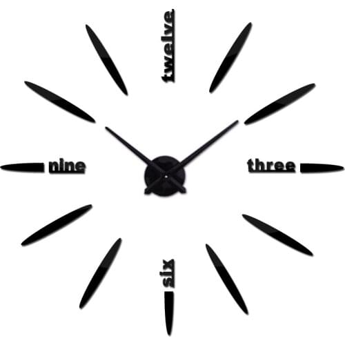 Diy watch clock Living Room Quartz Acrylic Mirror effect many color home decoration Modern Wall sticks still life style