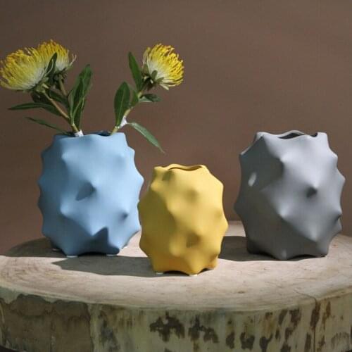 Decorative Vase Creative Morandi Ceramic Vase Modern Desktop Flower Vase Flower Arrangement Vase Ornaments
