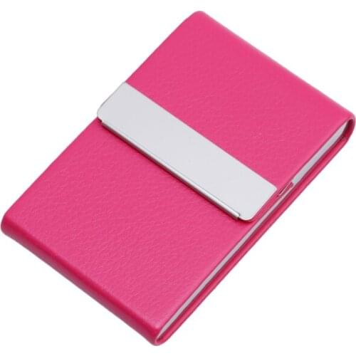 PU Business Card Holder For Women Men Business Card Case Slim Professional Name Card Holder With Magnetic Shut