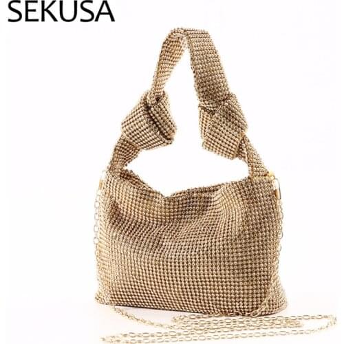 Bucket Design Women Clutch Rhinestones Gold Silver Black Evening Bags Ruched Crystal Wedding Bridal Handbags Purse