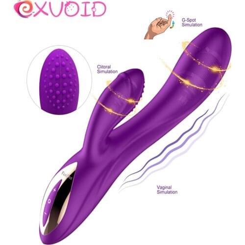 EXVOID Dildo Vibrator G-Spot Massager Orgasm Adult Products Sex toys for Women Dual Motor Rabbit Vibrator Clitoris Stimulator