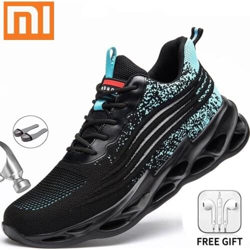 Xiaomi Work Safety Boots Men Safety Shoes Work Sneakers Anti-Puncture Anti-puncture Work Shoes Men Steel Toe Shoes Footwear