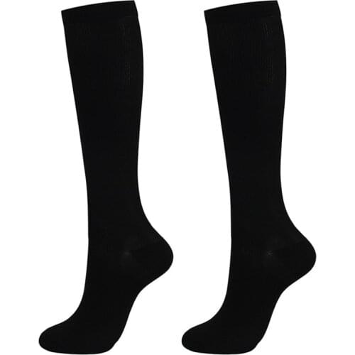 Nylon Pressure Compression Varicose Vein Leg Knee High Support Long Stockings Solid Color Comfortable Ladies And Men Socks