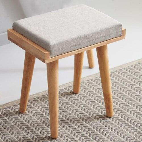 Nordic style contracted Low stool fitting room vanity chair kids room furniture 3 kinds of color is optional stool Wooden bench
