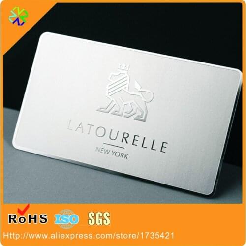 Personalized metal business card mirror matt finish plating custom gift card