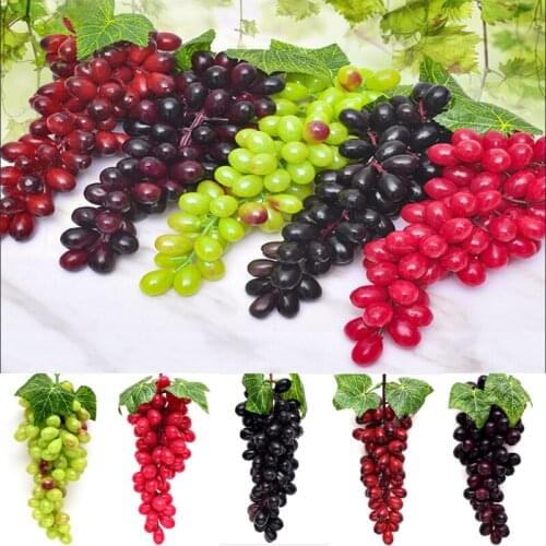 Hanging Artificial Grapes DIY Artificial Fruits Plastic Fake Fruit for Home Garden Decoration Christmas Wedding Party Supplies