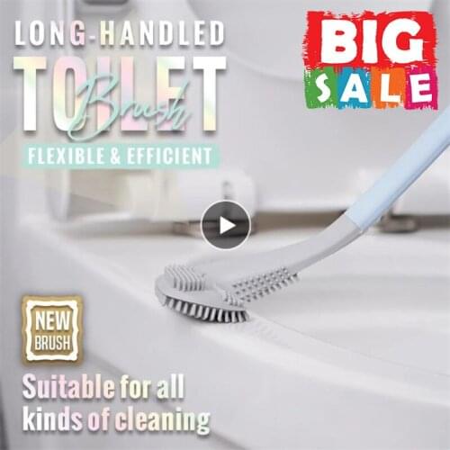 Durable Silicone Brush Golf Toilet Brush Creative Long Handle Toilet Cleaning Brush Household Cleaning Tools Bathroom Products