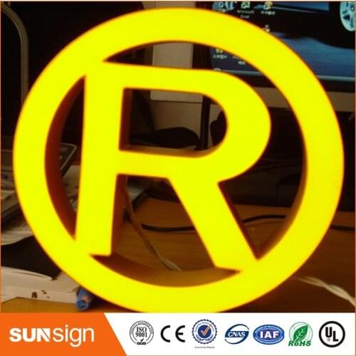 Custom advertising LED lighting galvanized letters