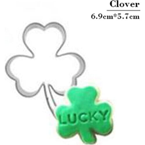 Edible Cake Decorations Clover Shape Pancake Cookie Cutter Pressing Baking Tools Stainless Steel Chinese Market Online Fondant