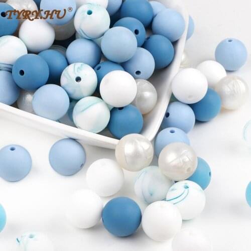 TYRY.HU Silicone Beads 9 mm Teething Beads 100 PC Baby Pacifier Chain DIY Nursing bracelet BPA Free Baby Teether Accessories