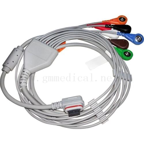 Compatible with GE SEER Light Holter Patient Cable/Leadwires, 3 Channel (7-Ld), AHA