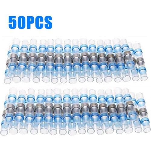 50PCS Waterproof connector heat shrinkable solder bag insulation terminal AGW16-14 splice Automotive Marine Insulated