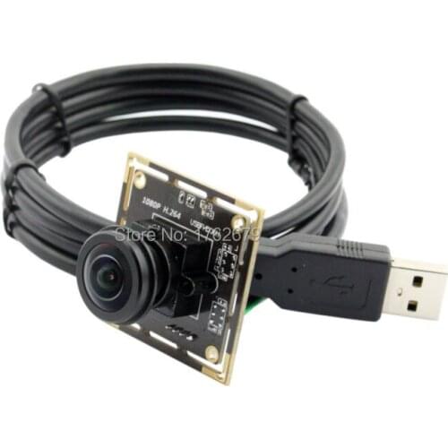 1080P 1.56mm fisheye lens Webcam Board Low illumination 0.01lux CMOS Mini Web Camera Module for PC Laptop