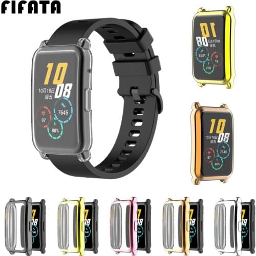 FIFATA TPU Protective Cover For Honor Watch ES Case Full Coverage Screen Protector Ultra-Thin Soft Shell For Honor ES Watch Case