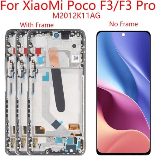 6.67 inch original Xiaomi Poco F3 M2012K11AG LCD display with border touch panel digitizer for Pocophone F3 pro display