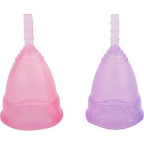2 piece in a high grade product silicone menstrual cup flow cup pads leak proof