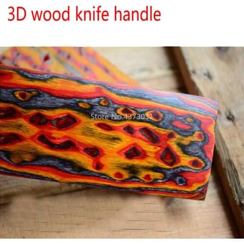 3D Color Knife Making wood material 120/160 Knife DIY tools Making Knife handle material high quality