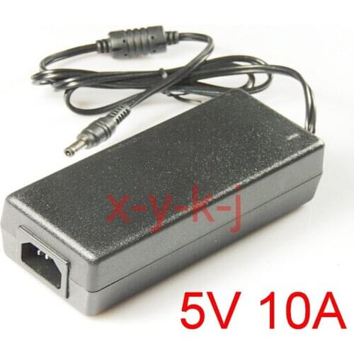 High quality 50PCS DC 5V 10A LED Power Supply For WS2812B WS2811 LPD8806 WS2801 LED Strip Light Free Shipping