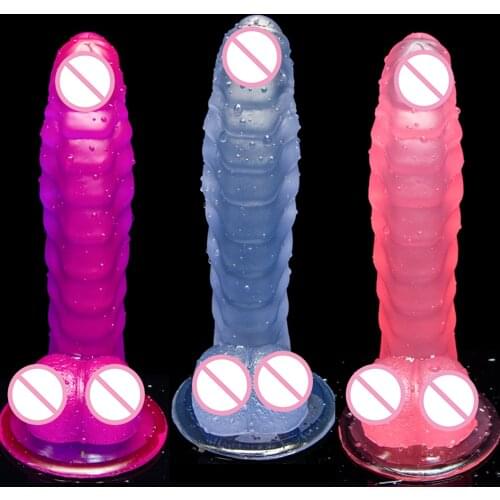 Cheap Anal Plug Dildo WomenS Suction Cup Jelly Penis Big Dick Sex Toys For Women Soft Crystal Dildos Cock Intimate Goods Shop