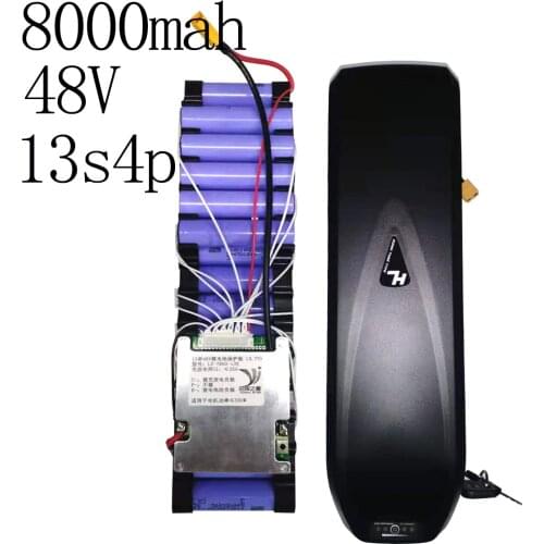 Electric bicycle battery pack, front and rear hub motor kit, 48V8Ah 8000mah 18650 battery