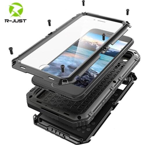 Luxury armor Metal Aluminum Waterproof phone Case for iPhone XR X 6 6S 7 8 Plus XS Max Shockproof Dustproof Heavy Duty Cover