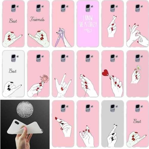 Phone Cover Best Friend Girlfriend Boyfriend Shopping girl FOR Samsung Galaxy J6 J4 J8 J7 2018 Plus J3 J5 J7 Prime Pro 2017 2016