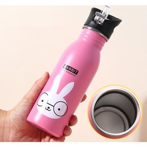 500ML Childrens Stainless Steel Cycling Sports Water Bottles Portable Outdoor Camping Bicycle Kettle Kitchen Accessories Cocina