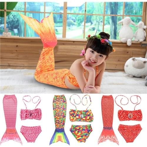 Children Swimsuit Lovely Tail Costume Cosplay Princess Dress for Summer Holiday Birthday Party SAL99