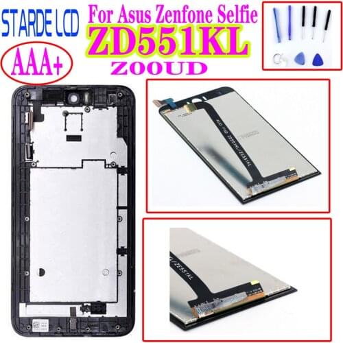 STARDE 5.5''LCD for Asus Zenfone Selfie ZD551KL LCD Display Touch Screen Digitizer Assembly with Frame ZOOUD LCD with Free Tools