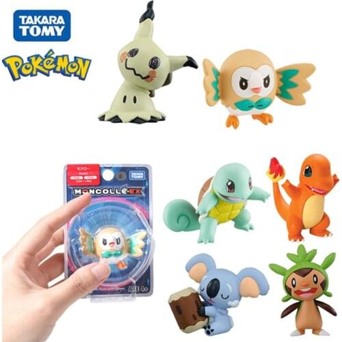 Original Takara Tomy 4-6cm Pokemones Figures Pikachued Anime Action Figure Dolls Toy