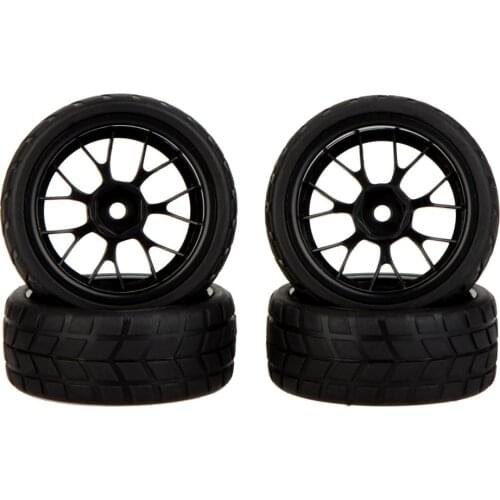 GoolRC 4Pcs High Performance 1/10 Rally Car Wheel Rim and Tire 20101 for Traxxas HSP Tamiya HPI Kyosho RC Car