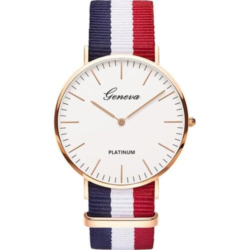 Hot Sale Nylon Strap Stylish Quartz Women Watch Top Brand Simple Fashion Casual Neutral Quartz Wrist Watches Relogio Feminino